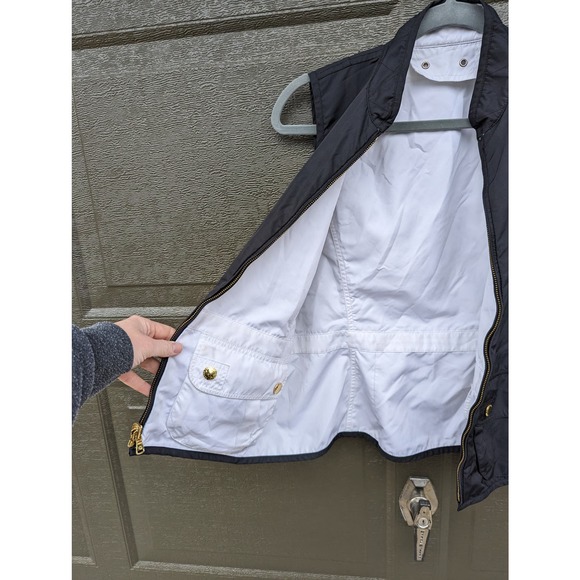 VINTAGE Lauren Ralph Lauren Reversible Embroidered Crest Zipper Vest, RARE - Picture 9 of 10